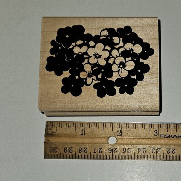 NEW 2 JRL Design Flowers Hydrangea Blossoms S467 Rubber Stamp Lot NEVER USED - Picture 5 of 7
